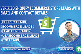 provide shopify leads with emails and contact information