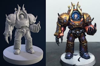 sculpt, print, paint and kitbash 3d miniatures, warhammer 40k dnd trench crusade