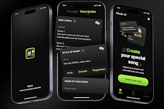 develop ai music app, ai video app, ai dj app, ai music generator app