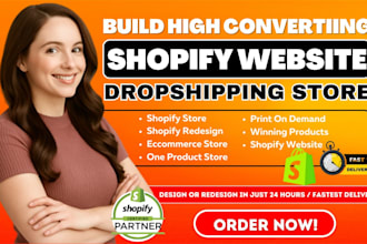 build shopify store shopify dropshipping store shopify website development