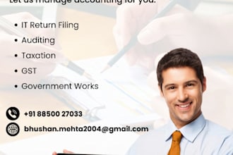 be filling tax return for you with computation and balance sheet