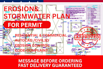 drainage erosion grading plan evacuation stormwater management plan for permit
