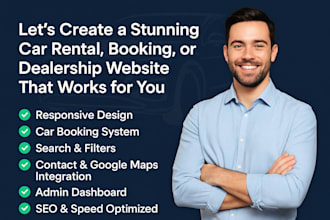 design a responsive car rental car booking car dealership website for you