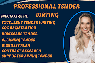 write winning tenders, cqc applications, and business plans