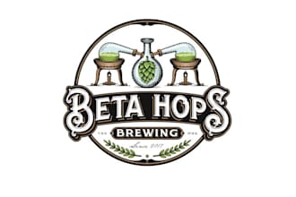 do clean food and drink beer modern vintage logo