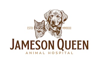 design a hand drawn custom animal healthcare hospital logo