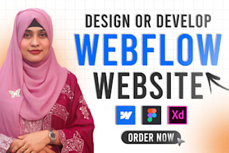 design or develop webflow website, redesign, figma to webflow