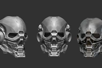 sculpt 3d mask 3d helmet 3d cosplay mask 3dcosplay props 3d model mask for print