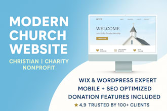 build church website, community, school website, non profit website