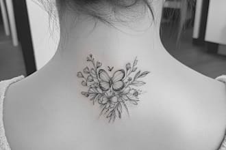 make a minimal tattoo design for you