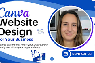 design stunning canva website or landing page with wordpress