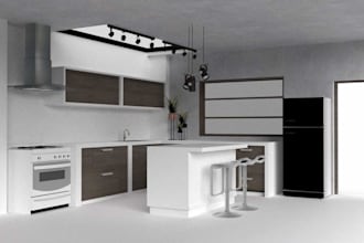 design custom melamine furniture in sketchup 3d
