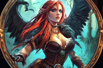 make a medieval, fantasy, rpg gaming logo