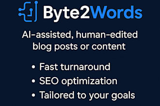 write ai assisted, human edited blog posts or content