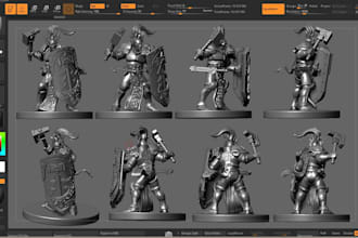 3d sculpt custom miniatures stl files dnd tabletop 3d print wargame mini models