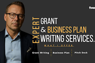 offer expert grant writing, and business plan writing services