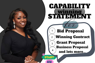 design effective and winning capability statement for government contracts