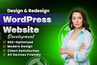 do wordpress website development, create ecommerce website using website builder