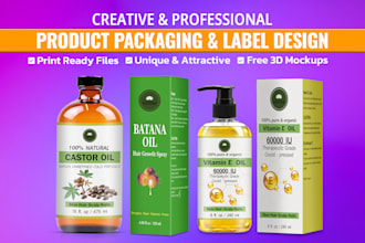do premium packaging design, product label, box package, pouch bag design