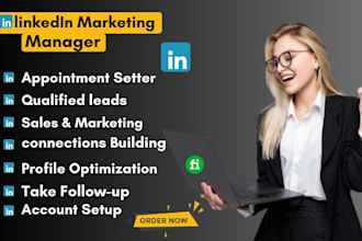 be your linkedin marketing manager and b2b appointment setter