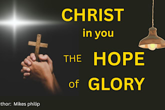 design inspirational christian book cover design, christian podcast art cover