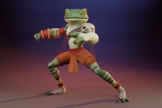 create stylized 3d characters for your game and 3d print