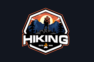 do awesome adventure, hiking logo in vintage style