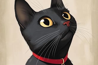 create an disney pet portrait illustration for you