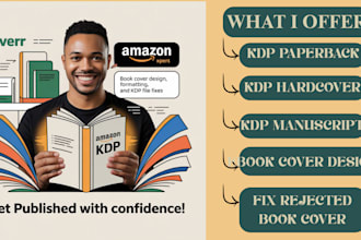 design stunning kindle paperback, ebook cover, as an expert book cover designer