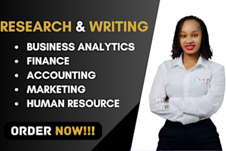 handle tasks on business analytics, finance, accounting, marketing, and HR