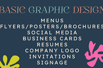 create basic marketing material designs for you