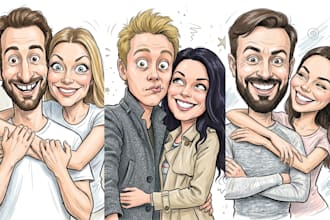 draw ugly funny caricature style from your photo