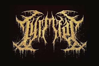 create black, slam, or death metal logo for your band
