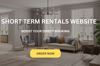 create a website on short term rental website vacation rental and hotel booking