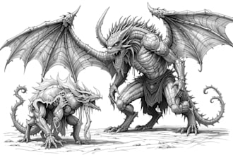 draw fantasy or dnd creatures and monsters