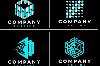 do a modern tech startup app crypto and technology logo design