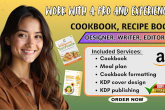 design, write, edit elder recipe book, cookbook, publishing formatting meal plan