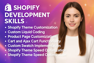 fix shopify bugs, customize theme, and liquid coding