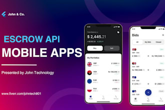 develop fintech app, p2p app, escrow app, loan app, crypto trading, neobank app