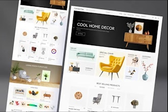 create professional woodworking, carpenter, or furniture store website