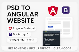 convert PSD to HTML, figma to HTML using material UI, bootstrap,CSS, scss