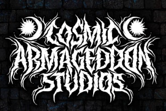 do custom brutal death metal, deathcore logo for your band
