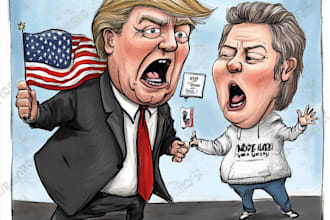draw a political themed cartoon for you