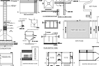 design storm water drainage plan and pipe network with plan