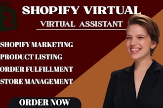 be shopify vritual assistant and store manager, shopify website design