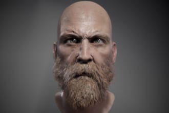 sculpt 3d head, 3d mask,3d face, 3d helmet, 3d bust model for 3d printing
