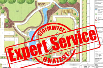 create stormwater management and drainage plan along with all the calculations