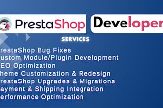 prestashop developer, bug fix, addons, SEO modules, plugins, prestashop redesign