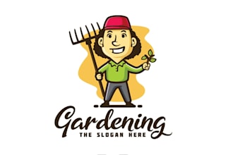 create landscape, trimming, agriculture and lawn care logo