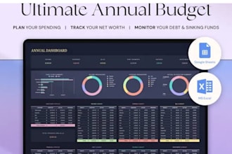 build a social media, budget analytics tracker in google and excel spreadsheet